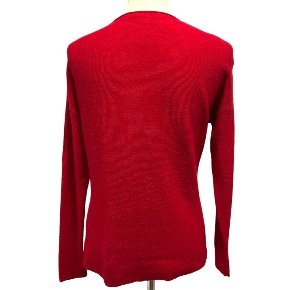 Madewell Kimball Red Merino Wool Alpaca Blend Scoop Neck Sweater Medium - Picture 6 of 9